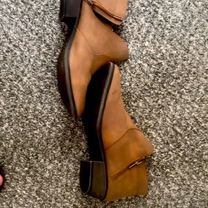 Black and brown boots